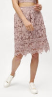 Celokrajková růžová sukně MISSGUIDED