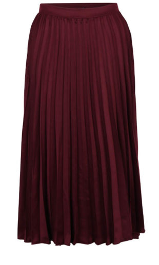 Vínová plisovaná midi sukně ZOOT