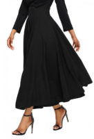 Černá společenská maxi sukně s vysokým pasem