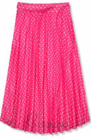 Tečkovaná růžová midi sukně