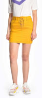 Krátká žlutá dámská sukně se šněrováním