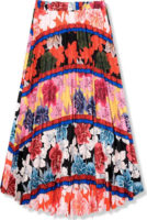 Dámská maxi sukně s dekorativním květinovým potiskem