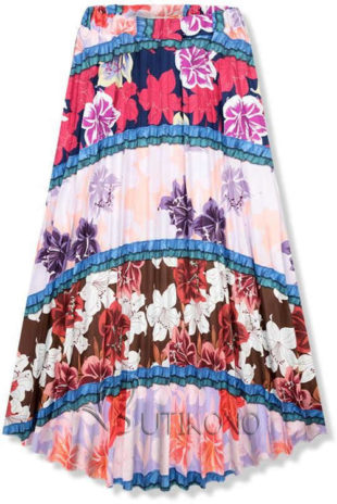 Univerzální dlouhá letní sukně květovaný vzor