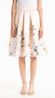 Áčková sukně s květinovým vzorem v módní midi délce