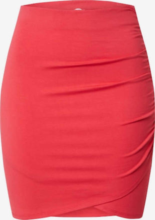 Mini sukně v zavinovacím střihu a řasením ve výrazné barvě