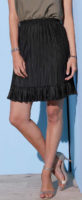 Plisovaná dámská sukně v jednobarevném černém provedení