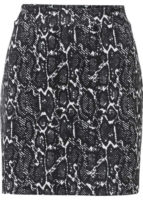 Dámská trendy mini sukně černá s hadím potiskem