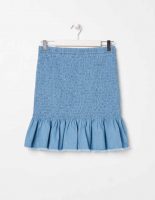 Bavlněná krátká sukně lichotící postavě v modrém provedení