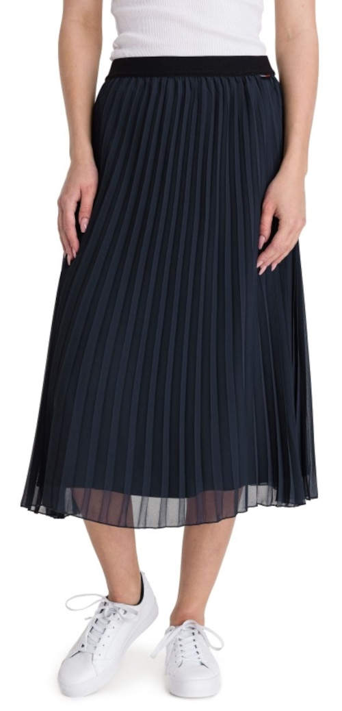 Černá plisovaná sukně v midi délce