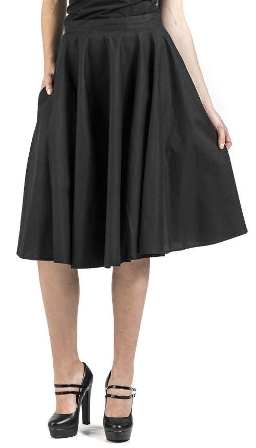 černá rozšířená dámská sukně