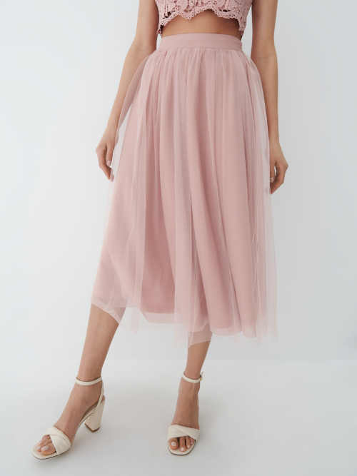 růžová moderní dámská sukně